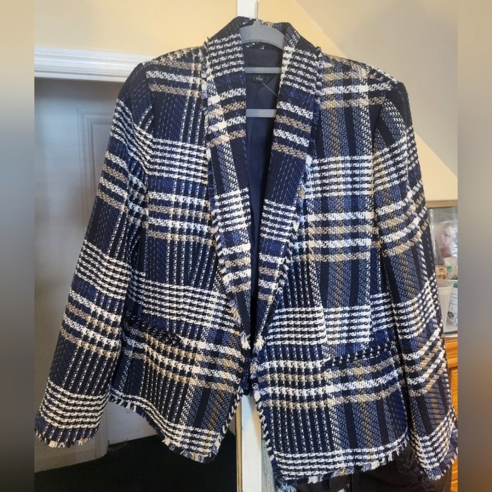 NWOT Ann Taylor Factory Tweed Blazer